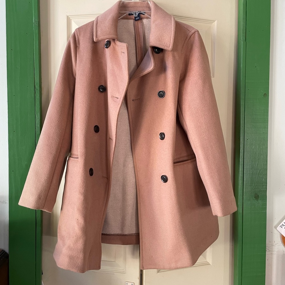 Women's Tan Double-Breasted Coat